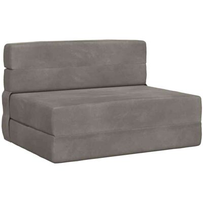 Canapé-lit Pliable Gris Clair 70 X 72 X 60 Cm Tissu Vidaxl - Publicité Canapé-lit Pliable Gris Clair 70 X 72 X 60 Cm Tissu Vidaxl - Publicité