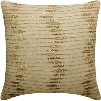 OEM Taies D'Oreiller Beiges Et Dorées De 30 X 30 Cm, En Lin, Ornées De Broderies Zardozi, Style Moderne Abstrait, Convenant Au Revêtement De Canapé. Publicité OEM Taies D'Oreiller Beiges Et Dorées De 30 X 30 Cm, En Lin, Ornées De Broderies Zardozi, Style Moderne Abstrait, Convenant Au Revêtement De Canapé. Publicité