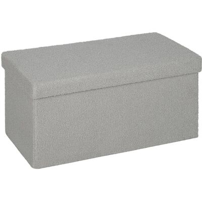 OEM Pouf De Rangement, Banquette Rembourrée Avec Espace De Rangement Et Couvercle Pour Salon, Chambre, Couloir, Gris Clair - Publicité OEM Pouf De Rangement, Banquette Rembourrée Avec Espace De Rangement Et Couvercle Pour Salon, Chambre, Couloir, Gris Clair - Publicité