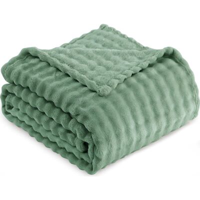 Vision Couverture Polaire Pour Canapé - Couverture Simple Verte Moelleuse Et Confortable Avec Motif Réversible, 130 X 155 Cm - Publicité Vision Couverture Polaire Pour Canapé - Couverture Simple Verte Moelleuse Et Confortable Avec Motif Réversible, 130 X 155 Cm - Publicité