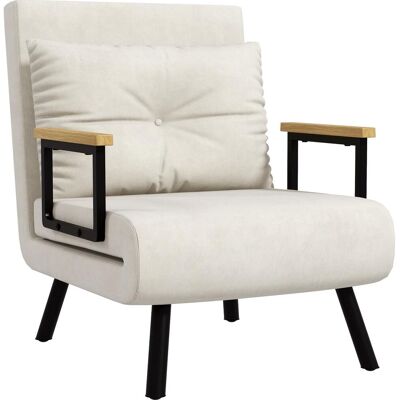 OEM Fauteuil Décontracté De Style Nordique — Chaise Longue Inclinable Et Fauteuil De Lecture. Doté D'Un Revêtement Capitonné De Couleur Blanc Crème. Publicité OEM Fauteuil Décontracté De Style Nordique — Chaise Longue Inclinable Et Fauteuil De Lecture. Doté D'Un Revêtement Capitonné De Couleur Blanc Crème. Publicité