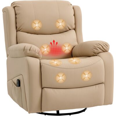 ARRIGONI Fauteuil Relax Massant Chauffant Inclinable Beige - Publicité ARRIGONI Fauteuil Relax Massant Chauffant Inclinable Beige - Publicité