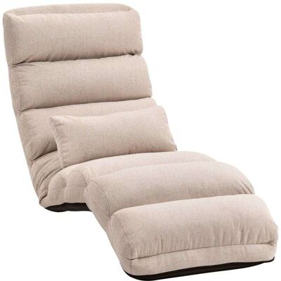 OEM Fauteuil Convertible 1 Place Avec Dossier Ajustable Sur 5 Positions, Dimensions 58x119x78cm, Coloris Beige Idéal Confort Et Praticité - Publicité OEM Fauteuil Convertible 1 Place Avec Dossier Ajustable Sur 5 Positions, Dimensions 58x119x78cm, Coloris Beige Idéal Confort Et Praticité - Publicité