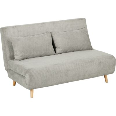 ACKERMAN Canapé-lit, Lit Pliable Avec Fonction De Couchage, Coussin De Dossier, Canapé Rembourré Avec Dossier Réglable, Aspect Velours, 141 X 90 X 81 Cm, Gris - Publicité ACKERMAN Canapé-lit, Lit Pliable Avec Fonction De Couchage, Coussin De Dossier, Canapé Rembourré Avec Dossier Réglable, Aspect Velours, 141 X 90 X 81 Cm, Gris - Publicité