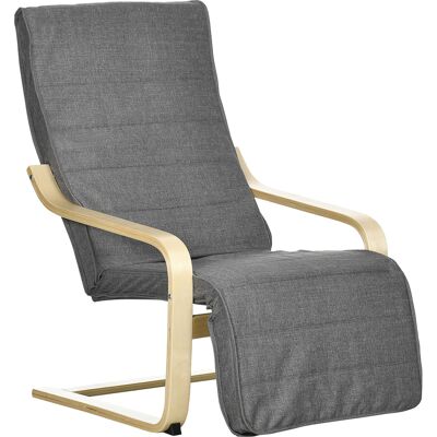 DESIGN IN Fauteuil De Relaxation Fauteuil Relax Gris Bois Massif De Bouleau 94x66.5x100 Cm - Publicité DESIGN IN Fauteuil De Relaxation Fauteuil Relax Gris Bois Massif De Bouleau 94x66.5x100 Cm - Publicité