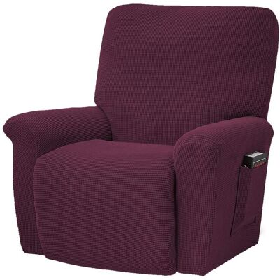 HERUSI Ensemble De 4 Housses Extensibles Pour Fauteuil Tv, Fauteuil, Chaise Berçante, Fauteuil Inclinable. Publicité HERUSI Ensemble De 4 Housses Extensibles Pour Fauteuil Tv, Fauteuil, Chaise Berçante, Fauteuil Inclinable. Publicité