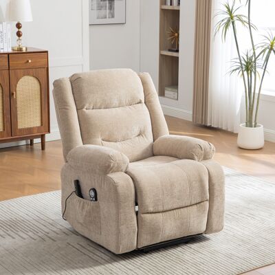 DEVOKO Fauteuil Inclinable Électrique Multifonction: Assistance Debout, Massage, Chauffage, Réglage Précis, Poches Latérales, Kaki Clair - Publicité DEVOKO Fauteuil Inclinable Électrique Multifonction: Assistance Debout, Massage, Chauffage, Réglage Précis, Poches Latérales, Kaki Clair - Publicité