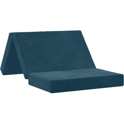 Canapé-lit Pliable 100 X 67 X 45 Cm Bleu Vidaxl - Publicité Canapé-lit Pliable 100 X 67 X 45 Cm Bleu Vidaxl - Publicité