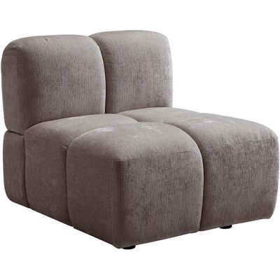 VENTE-UNIQUE Fauteuil En Tissu Texturé Taupe Carlivi - Publicité VENTE-UNIQUE Fauteuil En Tissu Texturé Taupe Carlivi - Publicité