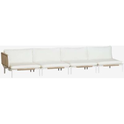 Canapé D'Angle Modulaire De Jardin 4 Pièces En Acier Roubly Sklum Beige Amande - Publicité Canapé D'Angle Modulaire De Jardin 4 Pièces En Acier Roubly Sklum Beige Amande - Publicité