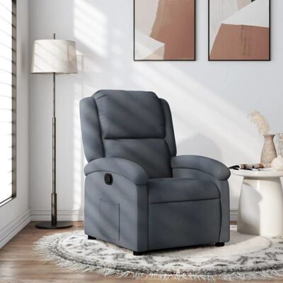 OEM Fauteuil Inclinable - 3205492 - Velours Gris Foncé - Inclinaison Manuelle 135° - Structure Bois Et Métal - Publicité OEM Fauteuil Inclinable - 3205492 - Velours Gris Foncé - Inclinaison Manuelle 135° - Structure Bois Et Métal - Publicité