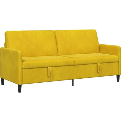 Sofa Avec Rangement Jaune 192 X 78 X 87 Cm Polyester Vidaxl - Publicité Sofa Avec Rangement Jaune 192 X 78 X 87 Cm Polyester Vidaxl - Publicité