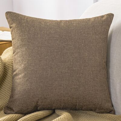 HERUSI Lot De 2 Housses De Coussin Carrées Décoratives Style Rustique Rustique, Marron Et Gris, 45 X 45 Cm, Pour Canapé Ou Fauteuil. Publicité HERUSI Lot De 2 Housses De Coussin Carrées Décoratives Style Rustique Rustique, Marron Et Gris, 45 X 45 Cm, Pour Canapé Ou Fauteuil. Publicité