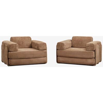 Pack De 2 Fauteuils-lits En Velours Emballés Sous Vide Paoly Sklum - Publicité Pack De 2 Fauteuils-lits En Velours Emballés Sous Vide Paoly Sklum - Publicité