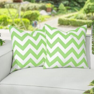 Bunthaus Housses Coussin Extérieur - 2 Pcs, Taies Oreillers 18×18 Pouces Imperméables Rayées, Décoratives Canapé Patio Jardin Balcon - Vert & Blanc - Publicité Bunthaus Housses Coussin Extérieur - 2 Pcs, Taies Oreillers 18×18 Pouces Imperméables Rayées, Décoratives Canapé Patio Jardin Balcon - Vert & Blanc - Publicité