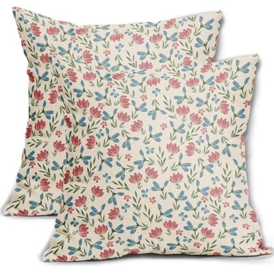 OEM Taie D'Oreiller À Motifs Floraux Verts/roses/bleus, 50 X 50 Cm, Ensemble De 2 Pièces, Imprimé Floral Champêtre Vintage, Décoration Style Extérieur/ferme, Compatible Avec Les Coussins De Taille Standar - Publicité OEM Taie D'Oreiller À Motifs Floraux Verts/roses/bleus, 50 X 50 Cm, Ensemble De 2 Pièces, Imprimé Floral Champêtre Vintage, Décoration Style Extérieur/ferme, Compatible Avec Les Coussins De Taille Standar - Publicité