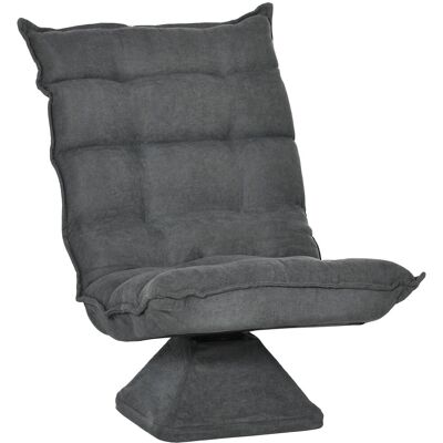 OEM Fauteuil/canapé De Sol Avec Dossier Réglable, Fauteuil Inclinable Pivotant, Coussin D'Assise Au Sol Pour Salon Et Bureau, En Microfibre Grise - Publicité OEM Fauteuil/canapé De Sol Avec Dossier Réglable, Fauteuil Inclinable Pivotant, Coussin D'Assise Au Sol Pour Salon Et Bureau, En Microfibre Grise - Publicité