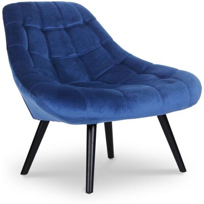 MENZZO Fauteuil Danios Velours Bleu - Publicité MENZZO Fauteuil Danios Velours Bleu - Publicité