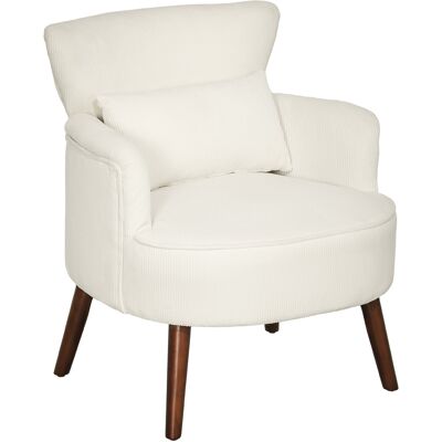 ACKERMAN Fauteuil Avec Dossier, Accoudoirs Arrondis, Fauteuil Lounge Rembourré Aspect Corde, Pieds En Bois, Pour Chambre Et Salon, Capacité 120 Kg, Blanc Crème - Publicité ACKERMAN Fauteuil Avec Dossier, Accoudoirs Arrondis, Fauteuil Lounge Rembourré Aspect Corde, Pieds En Bois, Pour Chambre Et Salon, Capacité 120 Kg, Blanc Crème - Publicité