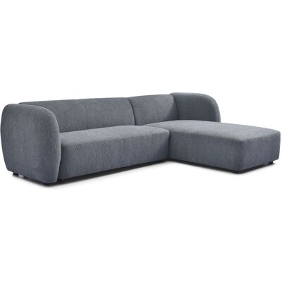 MENZZO Canapé D'Angle Réversible Moderne Larry Tissu Bouclette Gris - Publicité MENZZO Canapé D'Angle Réversible Moderne Larry Tissu Bouclette Gris - Publicité