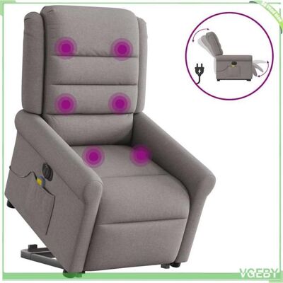 OEM Fauteuil Inclinable De Massage Électrique - Faf7291712427725 - Taupe Tissu - Moteur Relevage Électrique - Massage 6 Points Usb - Publicité OEM Fauteuil Inclinable De Massage Électrique - Faf7291712427725 - Taupe Tissu - Moteur Relevage Électrique - Massage 6 Points Usb - Publicité