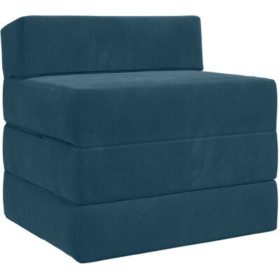 Canapé-lit Pliable Bleu 200 X 70 X 15 Cm Velours Vidaxl - Publicité Canapé-lit Pliable Bleu 200 X 70 X 15 Cm Velours Vidaxl - Publicité