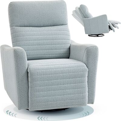 OEM Fauteuil Inclinable. Fauteuil De Relaxation Avec Repose-pieds. Pivotant À 360°. Basculant. 82 X 90.5 X 101 Cm. Gris-bleu - Publicité OEM Fauteuil Inclinable. Fauteuil De Relaxation Avec Repose-pieds. Pivotant À 360°. Basculant. 82 X 90.5 X 101 Cm. Gris-bleu - Publicité