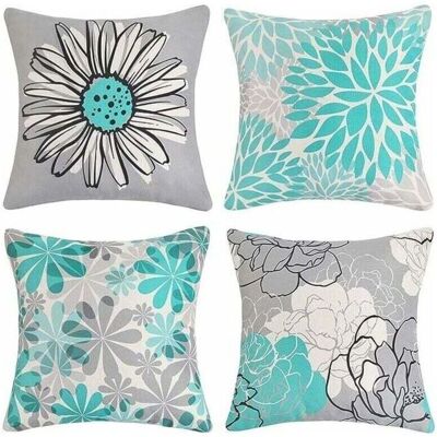 Scotch Lot De 4 Housses De Coussin En Lin Synthétique 100 % Polyester – Imperméables – 45 X 45 Cm – Décoration Pour Salon, Chambre, Jardin - Publicité Scotch Lot De 4 Housses De Coussin En Lin Synthétique 100 % Polyester – Imperméables – 45 X 45 Cm – Décoration Pour Salon, Chambre, Jardin - Publicité
