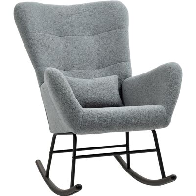 ACKERMAN Fauteuil À Bascule, Fauteuil À Bascule Aspect Velours Teddy, Accoudoir, Fauteuil Silencieux Avec Patins En Bois, Coussin Lombaire, Fauteuil Relax Avec Poche Latérale Pour Salon, Chambre À Coucher, Gri - Publicité ACKERMAN Fauteuil À Bascule, Fauteuil À Bascule Aspect Velours Teddy, Accoudoir, Fauteuil Silencieux Avec Patins En Bois, Coussin Lombaire, Fauteuil Relax Avec Poche Latérale Pour Salon, Chambre À Coucher, Gri - Publicité