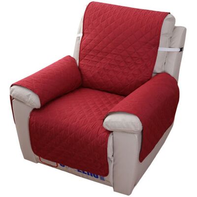 ABYSSE Housse De Fauteuil Inclinable Matelassée Antidérapante Et Imperméable, Protection Douce Pour Canapé 1 Place Pour Animaux (rouge) - Publicité ABYSSE Housse De Fauteuil Inclinable Matelassée Antidérapante Et Imperméable, Protection Douce Pour Canapé 1 Place Pour Animaux (rouge) - Publicité
