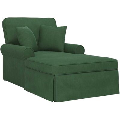 DESIGN IN Chaise Lounge Avec Jupe Avec Coussin 3 Pcs Vert Jungle - Publicité DESIGN IN Chaise Lounge Avec Jupe Avec Coussin 3 Pcs Vert Jungle - Publicité