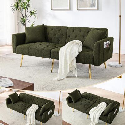 OEM Canapé Deux Places Moderne En Polaire Bouclée Effet Peluche, Dossier Réglable 3 Positions, 2 Coussins Inclus, Pieds En Métal Robustes, Doux Et Confortable Pour Salon, Appartement En Location, Petit Ap - Publicité OEM Canapé Deux Places Moderne En Polaire Bouclée Effet Peluche, Dossier Réglable 3 Positions, 2 Coussins Inclus, Pieds En Métal Robustes, Doux Et Confortable Pour Salon, Appartement En Location, Petit Ap - Publicité