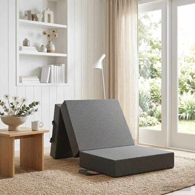Canapé-lit Pliable 75 X 63 X 45 Cm Gris Clair Vidaxl - Publicité Canapé-lit Pliable 75 X 63 X 45 Cm Gris Clair Vidaxl - Publicité