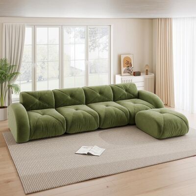 OEM Fauteuil En L, Canapé Modulable, Canapé D'Angle Quatre Places, Idéal Pour Le Salon, Base Antidérapante, Aucun Assemblage Requis, Canapé Modulable Avec Repose-pieds, Écologique. Publicité OEM Fauteuil En L, Canapé Modulable, Canapé D'Angle Quatre Places, Idéal Pour Le Salon, Base Antidérapante, Aucun Assemblage Requis, Canapé Modulable Avec Repose-pieds, Écologique. Publicité