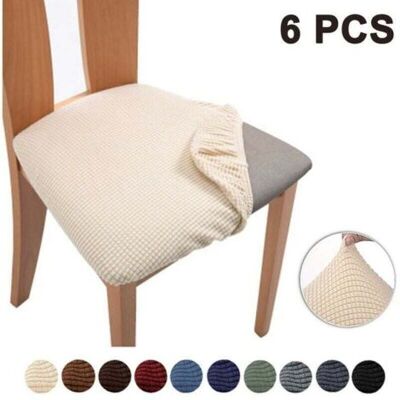 OEM 6 Pièces Housses De Siège De Chaise En Jacquard Extensible, Housses De Coussin De Siège De Chaise De Salle À Manger Anti-poussière Lavables Amovibles - Publicité OEM 6 Pièces Housses De Siège De Chaise En Jacquard Extensible, Housses De Coussin De Siège De Chaise De Salle À Manger Anti-poussière Lavables Amovibles - Publicité