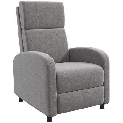 OEM Fauteuil Inclinable À 160° En Tissu Effet Lin Avec Accoudoirs Carrés, 64 X 86 X 102 Cm, Gris - Publicité OEM Fauteuil Inclinable À 160° En Tissu Effet Lin Avec Accoudoirs Carrés, 64 X 86 X 102 Cm, Gris - Publicité