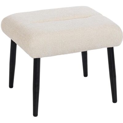 OEM Repose-pieds Avec Coussin D'Assise Moelleux, Pieds En Acier, Tissu Chenille, 45 X 41 X 38 Cm, Blanc Crème - Publicité OEM Repose-pieds Avec Coussin D'Assise Moelleux, Pieds En Acier, Tissu Chenille, 45 X 41 X 38 Cm, Blanc Crème - Publicité