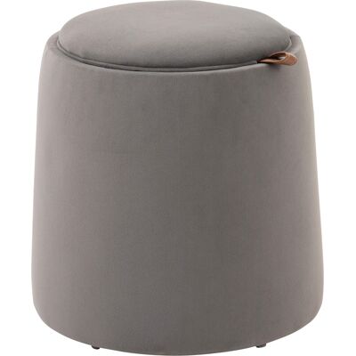 ACKERMAN Tabouret De Rangement 2-en-1, Tabouret Rembourré Rond Avec Rangement, Couvercle Amovible, Aspect Velours, Gris Foncé - Publicité ACKERMAN Tabouret De Rangement 2-en-1, Tabouret Rembourré Rond Avec Rangement, Couvercle Amovible, Aspect Velours, Gris Foncé - Publicité