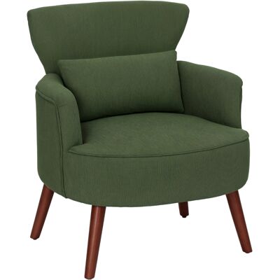 OEM Fauteuil Moderne Rembourré Avec Coussin Lombaire, Design Élégant, Coloris Vert Pour Décoration Intérieure Tendance - Publicité OEM Fauteuil Moderne Rembourré Avec Coussin Lombaire, Design Élégant, Coloris Vert Pour Décoration Intérieure Tendance - Publicité