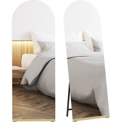 OEM Miroir Pleine Longueur Courbé Transparent Sans Cadre 160x50 Cm Avec Base En Bois. Polyvalent Au Sol Ou Appuyé Au Mur, Forme Incurvée Élégante, Fini Transparent Discret Adapté Au Salon, Chambre Et Dres - Publicité OEM Miroir Pleine Longueur Courbé Transparent Sans Cadre 160x50 Cm Avec Base En Bois. Polyvalent Au Sol Ou Appuyé Au Mur, Forme Incurvée Élégante, Fini Transparent Discret Adapté Au Salon, Chambre Et Dres - Publicité