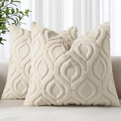 Vision Lot De 2 Housses De Coussin Décoratives D'Automne 45 X 45 Cm En Fausse Fourrure Beige Unie, Housses De Coussin Carrées Douces Et Neutres Pour Canapé-lit Et Salon. Publicité Vision Lot De 2 Housses De Coussin Décoratives D'Automne 45 X 45 Cm En Fausse Fourrure Beige Unie, Housses De Coussin Carrées Douces Et Neutres Pour Canapé-lit Et Salon. Publicité