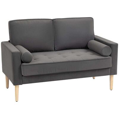 OEM Canapé Moderne 2 Places En Velours 127 Cm, Avec Coussins Épais, 2 Oreillers Et Assise Capitonnée, Coloris Gris Élégant. Publicité OEM Canapé Moderne 2 Places En Velours 127 Cm, Avec Coussins Épais, 2 Oreillers Et Assise Capitonnée, Coloris Gris Élégant. Publicité