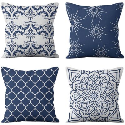 OEM Housse De Coussin Velours, 45x45 Cm, Double Impression, Set De 4, Décor Canapé, Salon, Voiture - Publicité OEM Housse De Coussin Velours, 45x45 Cm, Double Impression, Set De 4, Décor Canapé, Salon, Voiture - Publicité