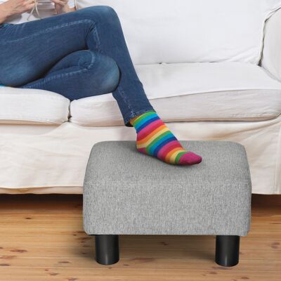 OEM Pouf Repose-pied Tabouret Bas Lin 110 Kg 40x30x24 Cm Gris - Publicité OEM Pouf Repose-pied Tabouret Bas Lin 110 Kg 40x30x24 Cm Gris - Publicité