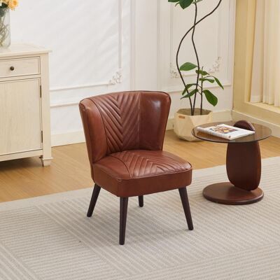OEM Fauteuil De Salon En Cuir Véritable Marron Sans Accoudoirs – Piètement En Hévéa Massif, Fauteuil Au Confort Moderne - Publicité OEM Fauteuil De Salon En Cuir Véritable Marron Sans Accoudoirs – Piètement En Hévéa Massif, Fauteuil Au Confort Moderne - Publicité