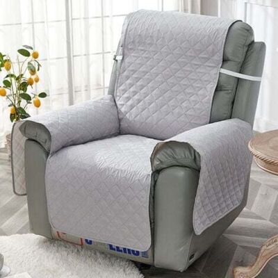 OEM Housse Fauteuil Relax, Protection Capitonnée 1 Place. Housse Matelassée Réversible. Couleur Gris-55196cm - Publicité OEM Housse Fauteuil Relax, Protection Capitonnée 1 Place. Housse Matelassée Réversible. Couleur Gris-55196cm - Publicité