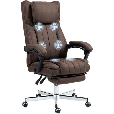 OEM Fauteuil De Massage À 6 Points De Massage, Hauteur Réglable, Télécommande, Repose-pieds Et Appui-tête, Marron Foncé - Publicité OEM Fauteuil De Massage À 6 Points De Massage, Hauteur Réglable, Télécommande, Repose-pieds Et Appui-tête, Marron Foncé - Publicité