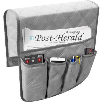 OEM Royaluxe-organiseur Pour Accoudoir De Fauteuil, Canapé Chaise Protetor Housse, Suspendre Poches Economie D'Espace, Sac De Rangement Antidérapant Pour Téléphone, Livre, Magazines, Télécommande Tv, Gris - Publicité OEM Royaluxe-organiseur Pour Accoudoir De Fauteuil, Canapé Chaise Protetor Housse, Suspendre Poches Economie D'Espace, Sac De Rangement Antidérapant Pour Téléphone, Livre, Magazines, Télécommande Tv, Gris - Publicité