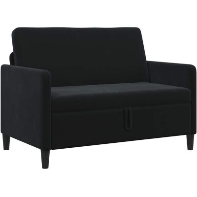 Sofa Avec Rangement Noir 122 X 78 X 87 Cm Polyester Vidaxl - Publicité Sofa Avec Rangement Noir 122 X 78 X 87 Cm Polyester Vidaxl - Publicité