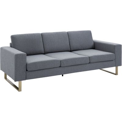 XISRENS Canapé 3 Places Homcom En Tissu, Revêtement En Lin Gris Foncé, 200 X 82 X 78 Cm, Avec Coussins Et Accoudoirs.sur Place - Publicité XISRENS Canapé 3 Places Homcom En Tissu, Revêtement En Lin Gris Foncé, 200 X 82 X 78 Cm, Avec Coussins Et Accoudoirs.sur Place - Publicité